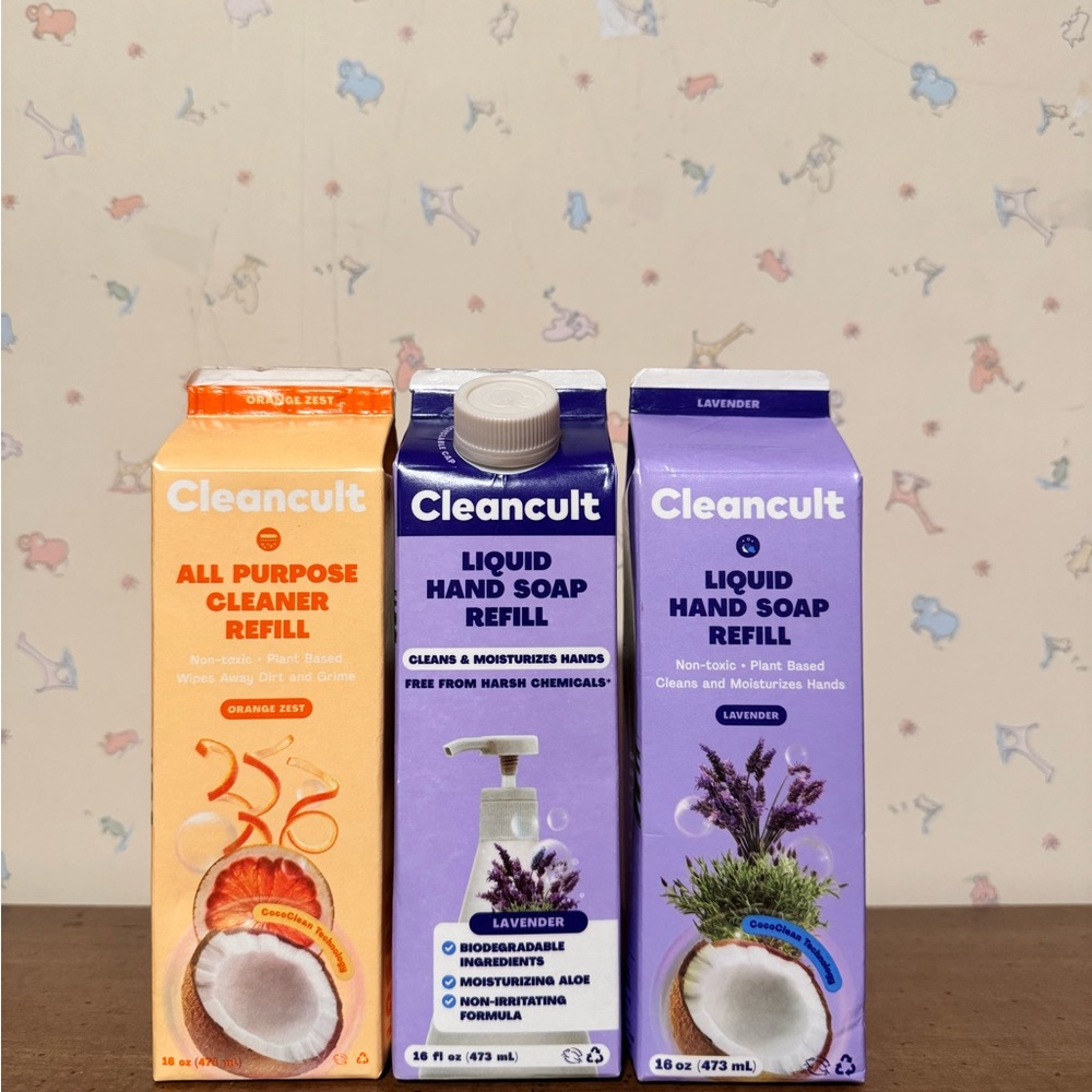 Cleancult Liquid Hand Soap and Cleaner Refill Set